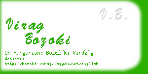 virag bozoki business card